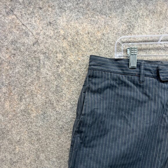 Prada Sport Shorts Mens 50 Blue Pinstripe Designer Dressy Golf Red Tab 34 US - Picture 7 of 11